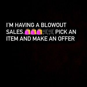 Pick a item anything in the closet going on sale make your offer right now🏷